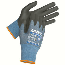 Uvex phynomic C XG ESD Guanti da officina Nero, Blu Carbonio, Elastan, Vetroresina, Poliammide 10 pz