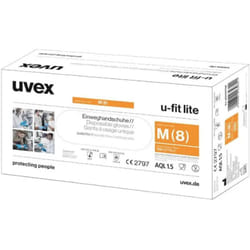 Uvex - u-fit lite 6016809 100 pz. Guanto monouso Taglia (Guanti): l en 420:2003+A1:2009, en 374-1:2016+A1:2018, en 374-5: