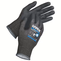Uvex phynomic F XG, Guanti da officina, Nero, Adulto, Adulto, Unisex, Resistente al taglio, A prova di strappo