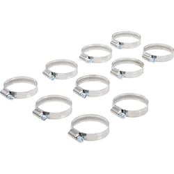 Bgs Technic - bgs fascetta per tubi, 32 x 50 mm, Inox, Set da 10 pezzi, 1 pezzi, 8095 – 32 x 50