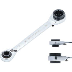 Bgs Technic - Chiave combinata a doppio cricchetto 4-in-1 10 x 13 x 17 x 19 mm