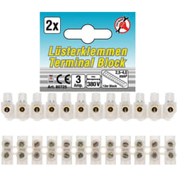 Morsettiera 2,5 mm² 3 amp. 2 pezzi blocco da 12