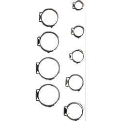 Bgs Technic - Assortimento anelli stringitubo in acciaio inox ø 5,8 - 21 mm 170 pz.