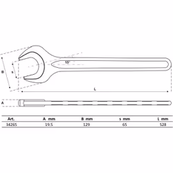 BGS technic Single Open End Spanner - Vista aggiuntiva 2