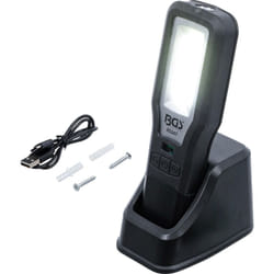 Bgs Technic - Lampada da lavoro a led-cob pieghevole con stazione di ricarica