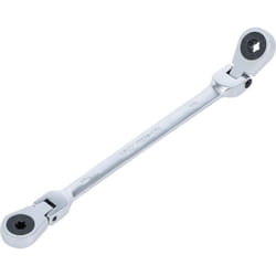 Bgs Technic - Chiave ad anello a cricchetto doppio regolabile con teste ad anello e profilo e E6 x E8