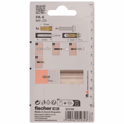 Fischer 503786 ancoraggio a vite e tassello 4 pz
