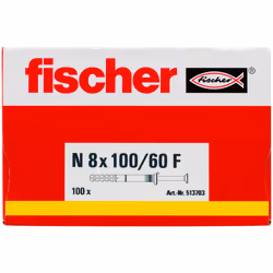 Fischer 513703 ancrage à vis et cheville murale 100 pièce(s) Kit de fiches murales et vis 100 mm - Vista aggiuntiva 4