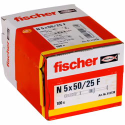 Fischer 513738 ancoraggio a vite e tassello 100 pz Kit di viti e tasselli a muro 50 mm