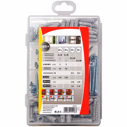 Fischer 518525 ancoraggio a vite e tassello 160 pz Kit di viti e tasselli a muro