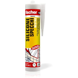 Fischer - snf Silicone Sigillante Specchi Bianco, Neutro per Sigillare, Incollare e Applicare Specchi e Pietra Naturale, 522519