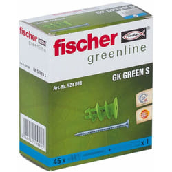 Tasselli per cartongesso, gk green s, 45 pezzi, 524869 - Fischer