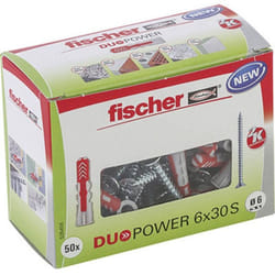535459 duopower 6x30 s ld Tassello a 2 componenti 30 mm 6 mm 50 pz. - Fischer