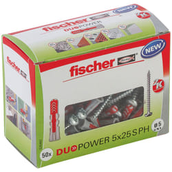 Fischer 535462 ancoraggio a vite e tassello 50 pz Tassello a muro 25 mm