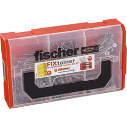 Fischer FIXtainer - DUOPOWER, Tassello di espansione, Cemento, Metallo, Grigio, 220 pz, Scatola