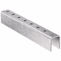 Fischer 537591, Acciaio, Acciaio, Perforato, A forma di U, 10 pz, Rivestimento galvanizzato a caldo, Rivestimento in zinco