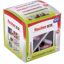 Dettagli tecnici Dimensione del prodotto, lunghezza 80 mm Dimensione, Ø 10 mm DUOPOWER 10x80 S LD DUOPOWER fischer offre otti ...