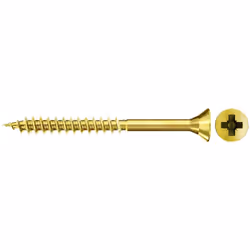 Fischer 551239, Vite, Acciaio zincato, Legno, Zinco, Filettatura parziale, Testa svasata