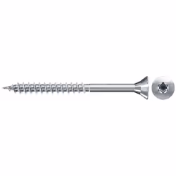 Fischer 551255, Vite, Acciaio zincato, Legno, Zinco, Filettatura parziale, Testa svasata