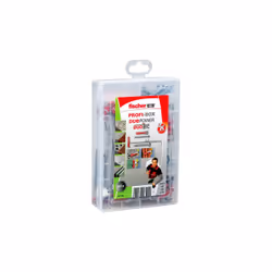 Fischer 541107, Kit di viti e tasselli a muro, Calcestruzzo aerato autoclavato, Mattone, Cemento, Blocco di gesso, Cartongess ...