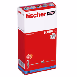 Fischer DUOTEC 12 10 pz Kit di gancio a vite e tasselli a muro 60 mm
