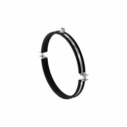 Fischer 542962, Morsetto del condotto di ventilazione, Nero, Acciaio, EPDM, Stirene-Butadiene (SBR), Zinco acciaio, 0,8 kN, M ...