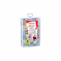 Fischer 544399, Kit di gancio a vite e tasselli a muro, Calcestruzzo aerato autoclavato, Mattone, Cemento, Blocco di gesso, P ...