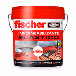 Impermeabilizzazione fischer grigio 4l con fibre. Prodotto a base di acqua che, asciugandosi, forma un rivestimento impermeab ...