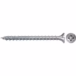 Fischer 670185, Vite, Acciaio zincato, Legno, Zinco, Filo intero, Testa svasata