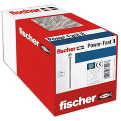Fischer - Unbekannt 100 Viti per truciolato Power-Fast ii 4,0 x 40, Testa Svasata con Impronta a Croce, Filettatura parziale, zincate Tramite