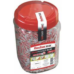 557383 Tasselli, Grigio/Rosso, 6x30/750uds - Fischer