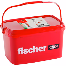 Assicurati ora un pratico secchio da costruzione riempito con 720 DuoPower 10 x 50. Fischer DuoPower offre ottimi valori di t ...