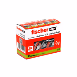 Fischer 564168 ancoraggio a vite e tassello 25 pz Kit di gancio a vite e tasselli a muro - Vista aggiuntiva 4