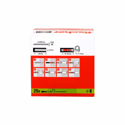 Fischer 564169 ancoraggio a vite e tassello 25 pz Kit di gancio a vite e tasselli a muro - Vista aggiuntiva 5