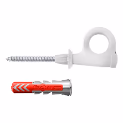Fischer 564172, Kit di gancio a vite e tasselli a muro, Calcestruzzo aerato autoclavato, Mattone, Cemento, Pannello in fibra ...