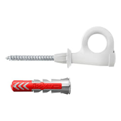 Fischer 564172 ancoraggio a vite e tassello 25 pz Kit di gancio a vite e tasselli a muro