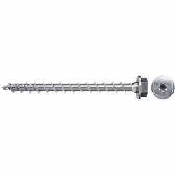Fischer 566378, Vite, Acciaio zincato, Legno, Zinco, Filo intero, Testa esagonale