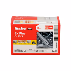 Fischer 568206 ancoraggio a vite e tassello 50 pz Kit di viti e tasselli a muro - Vista aggiuntiva 4