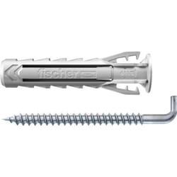 Fischer 567835 ancoraggio a vite e tassello 8 pz Kit di gancio a vite e tasselli a muro