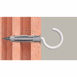 Fischer 567841 ancoraggio a vite e tassello 2 pz Kit di gancio a vite e tasselli a muro 50 mm - Vista aggiuntiva 7