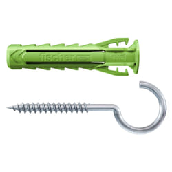 Fischer 567870 ancoraggio a vite e tassello 4 pz Kit di gancio a vite e tasselli a muro