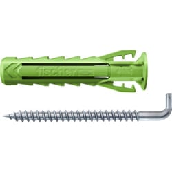 Fischer 567871 ancoraggio a vite e tassello 8 pz Kit di gancio a vite e tasselli a muro
