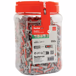 Dettagli tecnici Dimensione del prodotto, lunghezza 30 mm Dimensione, Ø 6 mm Materiale Poliammide Ø vite 4.5 mm fischer DuoPo ...