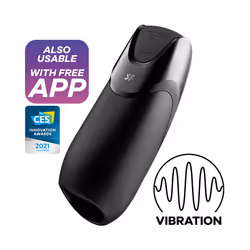 Satisfyer Men Vibration+ Stimolatore per uomo Nero Acrilonitrile butadiene stirene (ABS), Silicone