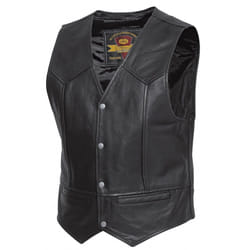 Held Dillon Gilet in pelle moto, nero, dimensione XL per uomo