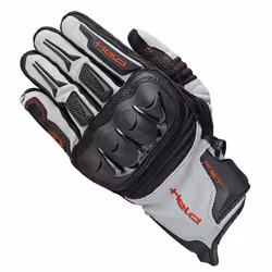 Held Sambia Guanti da moto, nero-grigio-rosso, dimensione M per uomo