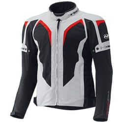 Held Zelda Giacca tessile moto, grigio-rosso, dimensione 4XL per uomo