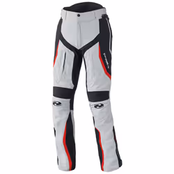 Held Link Pantaloni in tessuto da moto da donna, grigio-rosso, dimensione XL per donne