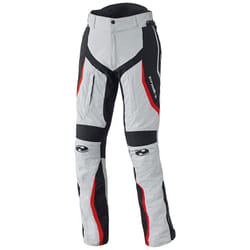 Held Link Pantaloni in tessuto da moto da donna, grigio-rosso, dimensione XL per donne