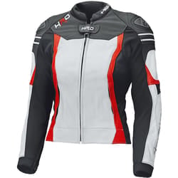 Held Street 3.0 Giacca in pelle da moto da donna, bianco-rosso, dimensione 40 per donne